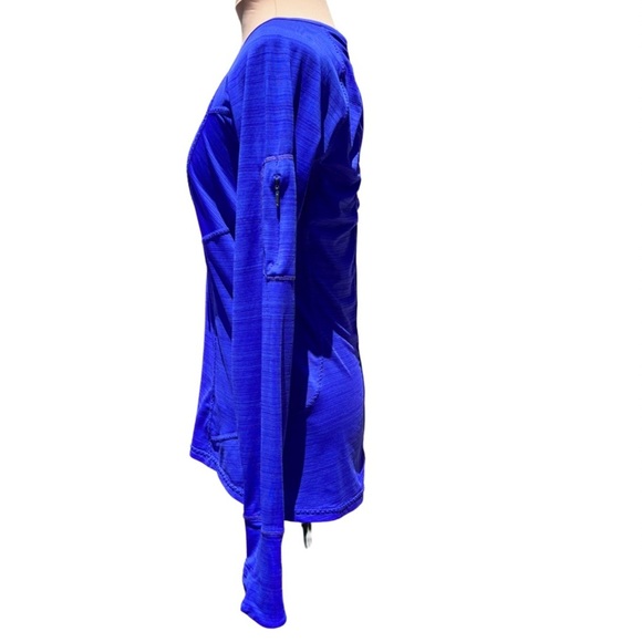 Athleta - Pacifica Medium Purple Long Sleeve 3/4 Zip UPF Shirt - Picture 4 of 12